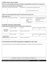 ESD Form 137 Application for Child Support Services for Reach up/Pse Applicants - Vermont, Page 3
