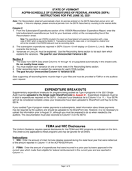 Instructions for Form ACFR-9 Sefa Form - Vermont, Page 5