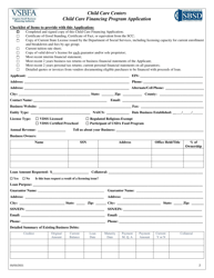 Child Care Financing Program Application - Child Care Centers - Virginia, Page 2
