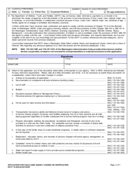 DCYF Form 10-408 Application for Child Care Agency License or Certification - Washington, Page 2
