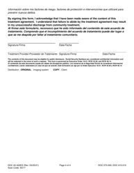 Form DOC02-402ES Sex Offender Treatment and Assessment Programs Informed Consent for Community Treatment - Washington (English/Spanish), Page 4