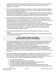 Form DOC02-330ES Sex Offender Treatment and Assessment Programs Informed Consent for Prison Treatment - Washington (English/Spanish), Page 3