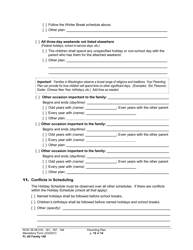 Form FL All Family140 Parenting Plan - Washington, Page 10