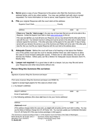 Form FL Modify600 &quot;Summons: Notice About Petition to Change a Parenting Plan, Residential Schedule or Custody Order&quot; - Washington, Page 2