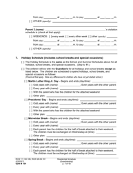 Form GDN M104 Residential Schedule (Guardianship) - Washington, Page 7