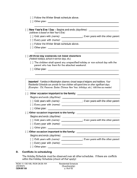 Form GDN M104 Residential Schedule (Guardianship) - Washington, Page 9