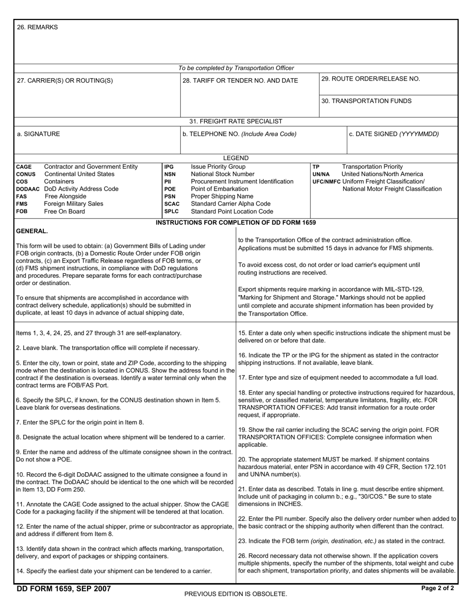 DD Form 1659 - Fill Out, Sign Online and Download Fillable PDF ...