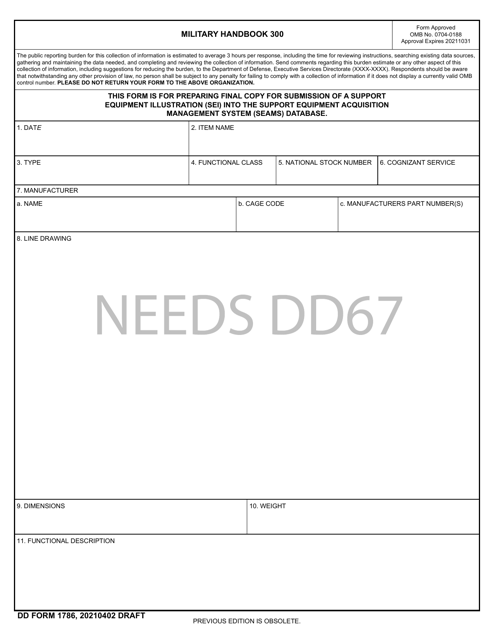 DD Form 1786  Printable Pdf