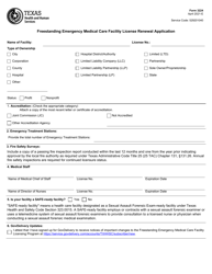 Document preview: Form 3224 Freestanding Emergency Medical Care Facility License Renewal Application - Texas