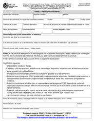 Document preview: Formulario 3906-S Solicitud Para Participar En El Programa De Asistencia Para Telecomunicaciones Especializadas (Stap) - Texas (Spanish)