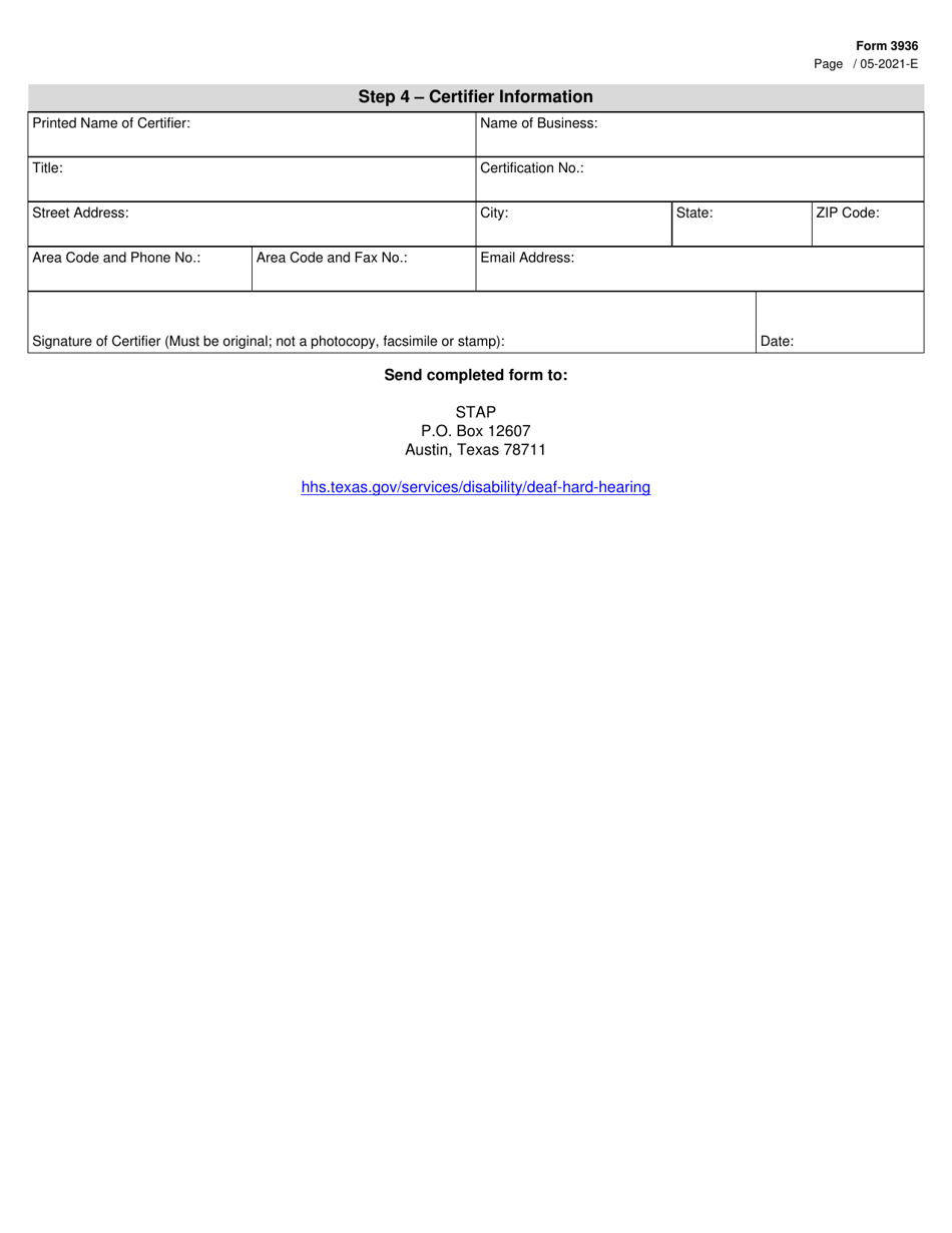 Form 3926 Change of Disability - Texas, Page 2
