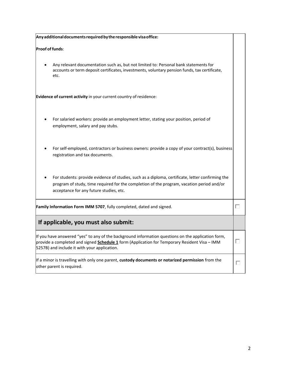 Form IMM5903 Application for a Work Permit - Checklist - Buenos Aires - Canada (English / Spanish), Page 3