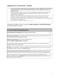 Form IMM5929 Application for a Work Permit - Checklist - San Paulo - Canada (English/Portuguese), Page 2