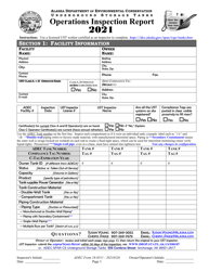 ADEC Form 18-0511 Ust Operations Inspection Report - Alaska