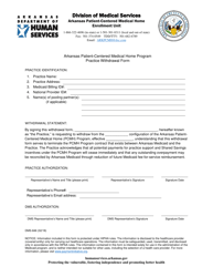 Document preview: Form DMS-846 Practice Withdrawal Form - Arkansas Patient-Centered Medical Home Program - Arkansas