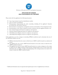 Application for Licensure Adult Developmental Day Treatment - Arkansas, Page 2