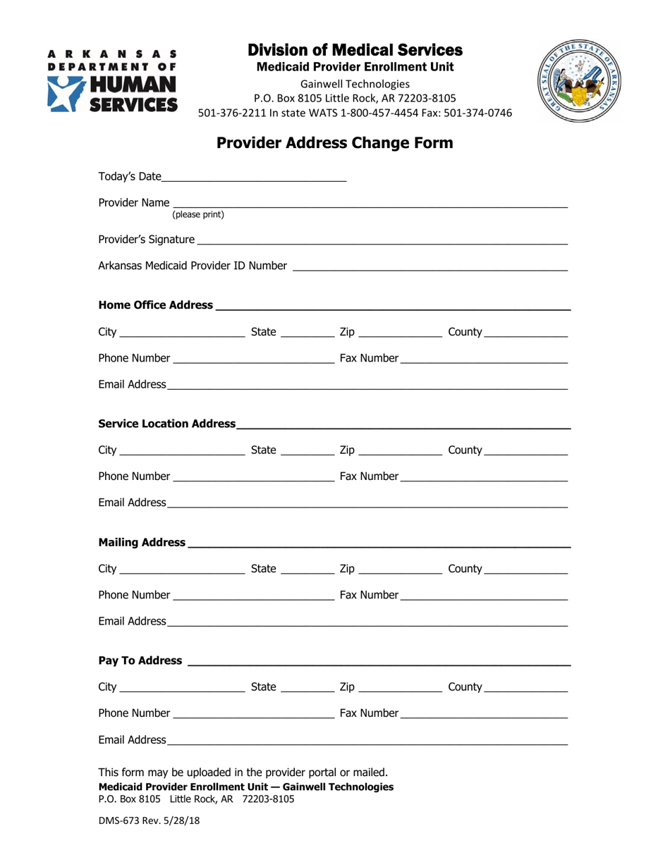 Form Dms 673 Fill Out Sign Online And Download Fillable Pdf Arkansas Templateroller 5926