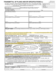 Document preview: DCM Form B-1 Transmittal of Plans and/or Specifications - Alabama