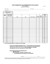 Document preview: Form 97 Atrs Termination and Membership Status Sheet - School Districts - Arkansas