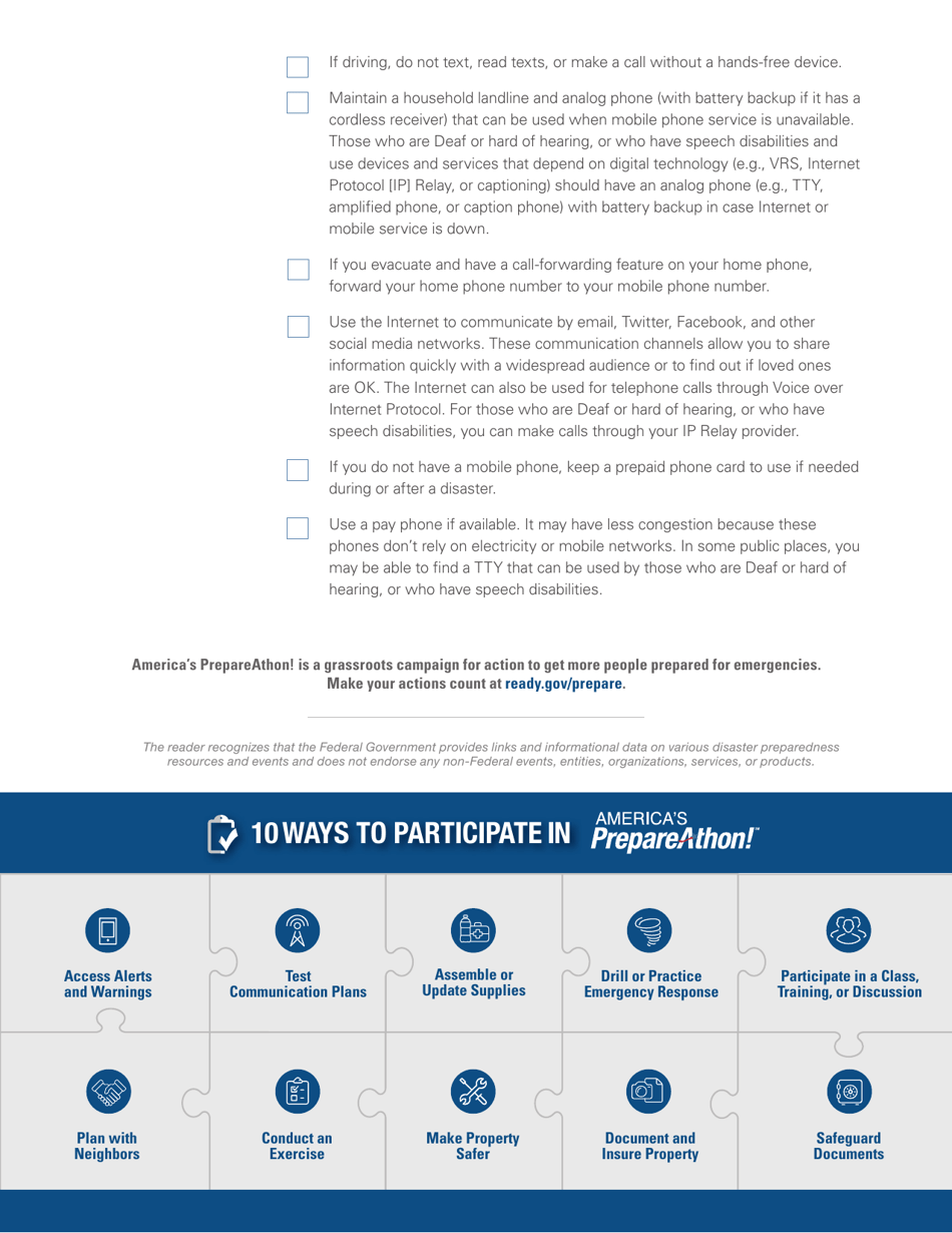 Create Your Family Emergency Communication Plan, Page 5