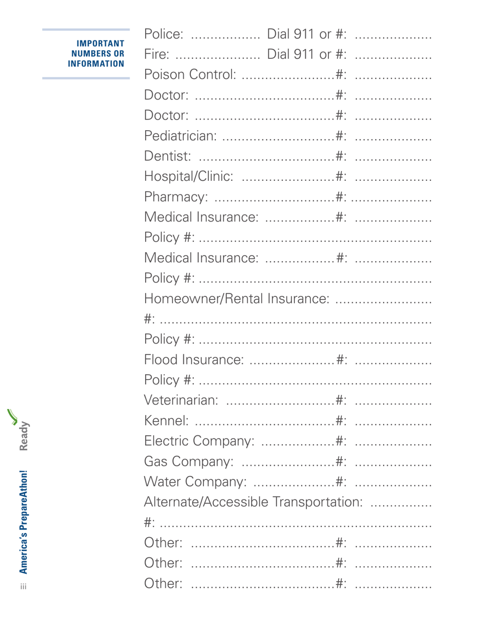 Create Your Family Emergency Communication Plan, Page 8