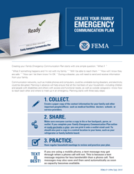 FEMA Form P-1094 &quot;Create Your Family Emergency Communication Plan&quot;