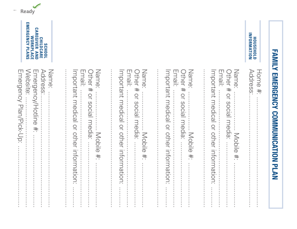 FEMA Form P-1094 Create Your Family Emergency Communication Plan, Page 6