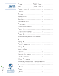 FEMA Form P-1094 Create Your Family Emergency Communication Plan, Page 8