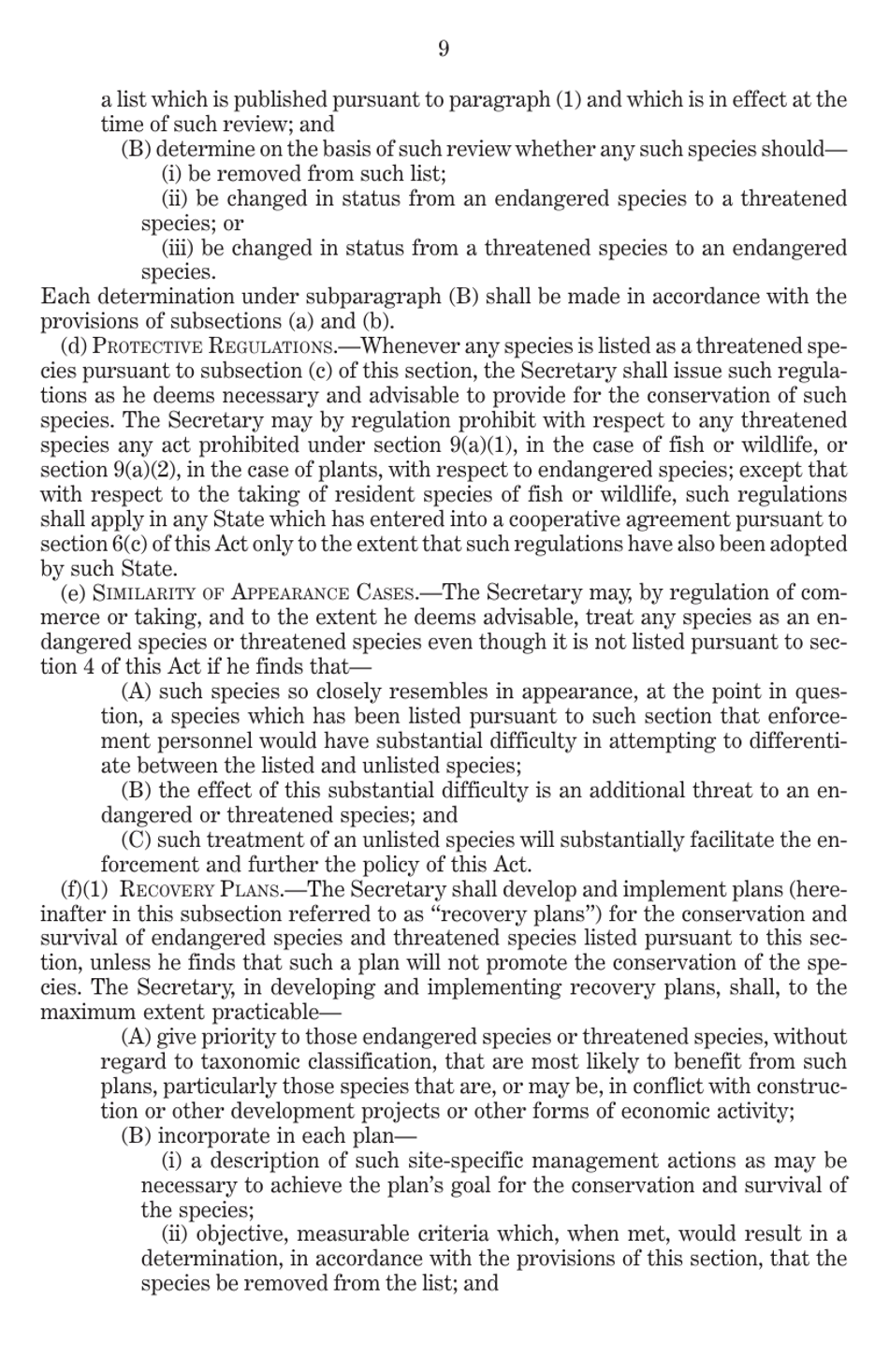 Endangered Species Act of 1973 as Amended Through the 108th Congress, Page 11