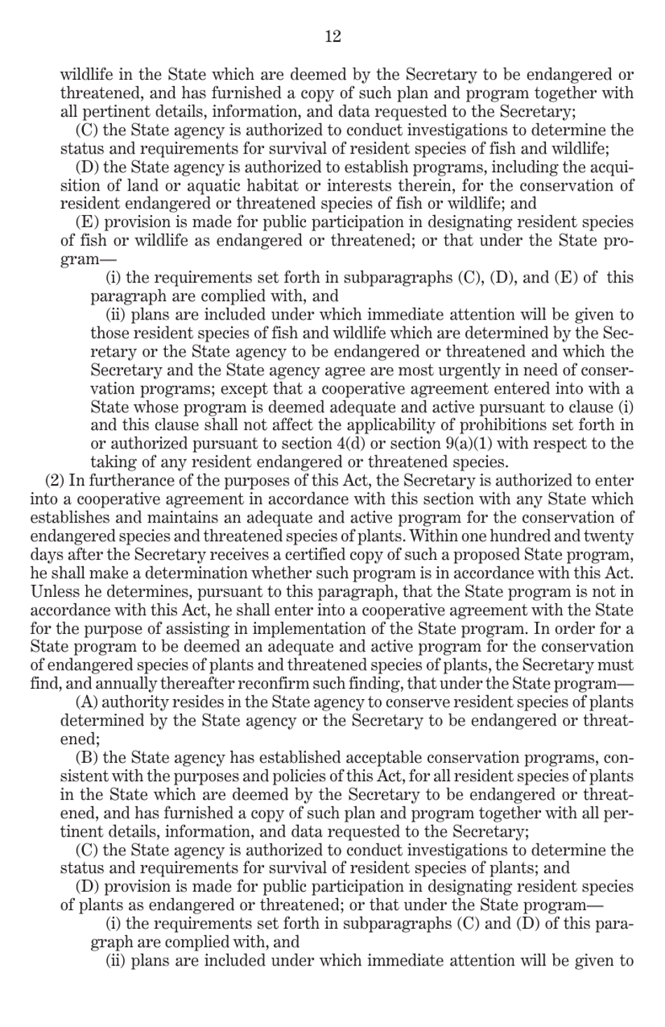 Endangered Species Act of 1973 as Amended Through the 108th Congress, Page 14