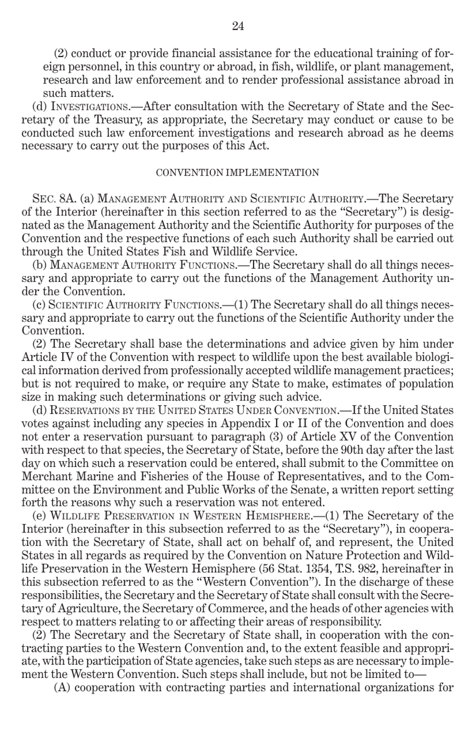 Endangered Species Act of 1973 as Amended Through the 108th Congress, Page 26