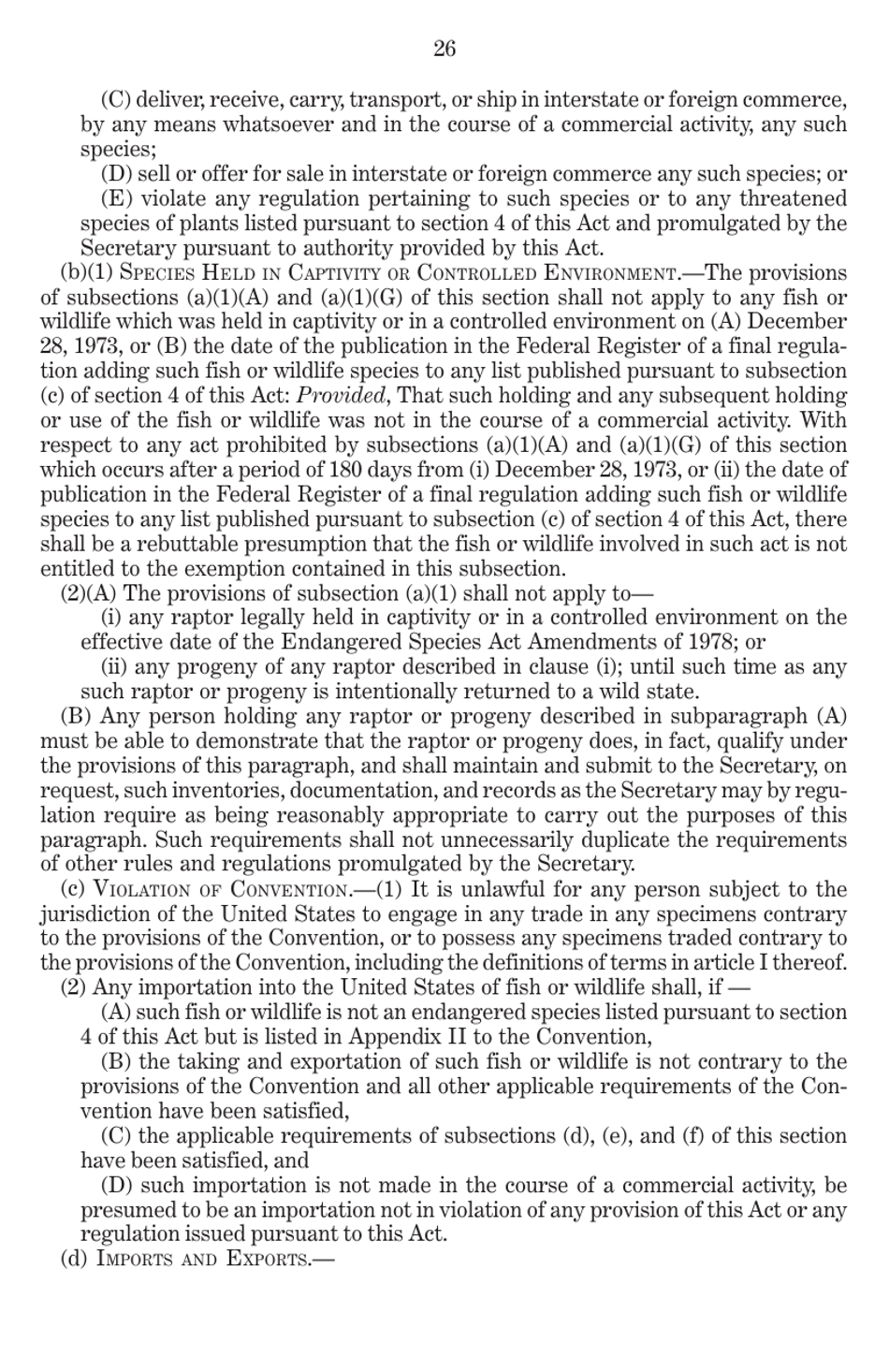 Endangered Species Act of 1973 as Amended Through the 108th Congress, Page 28