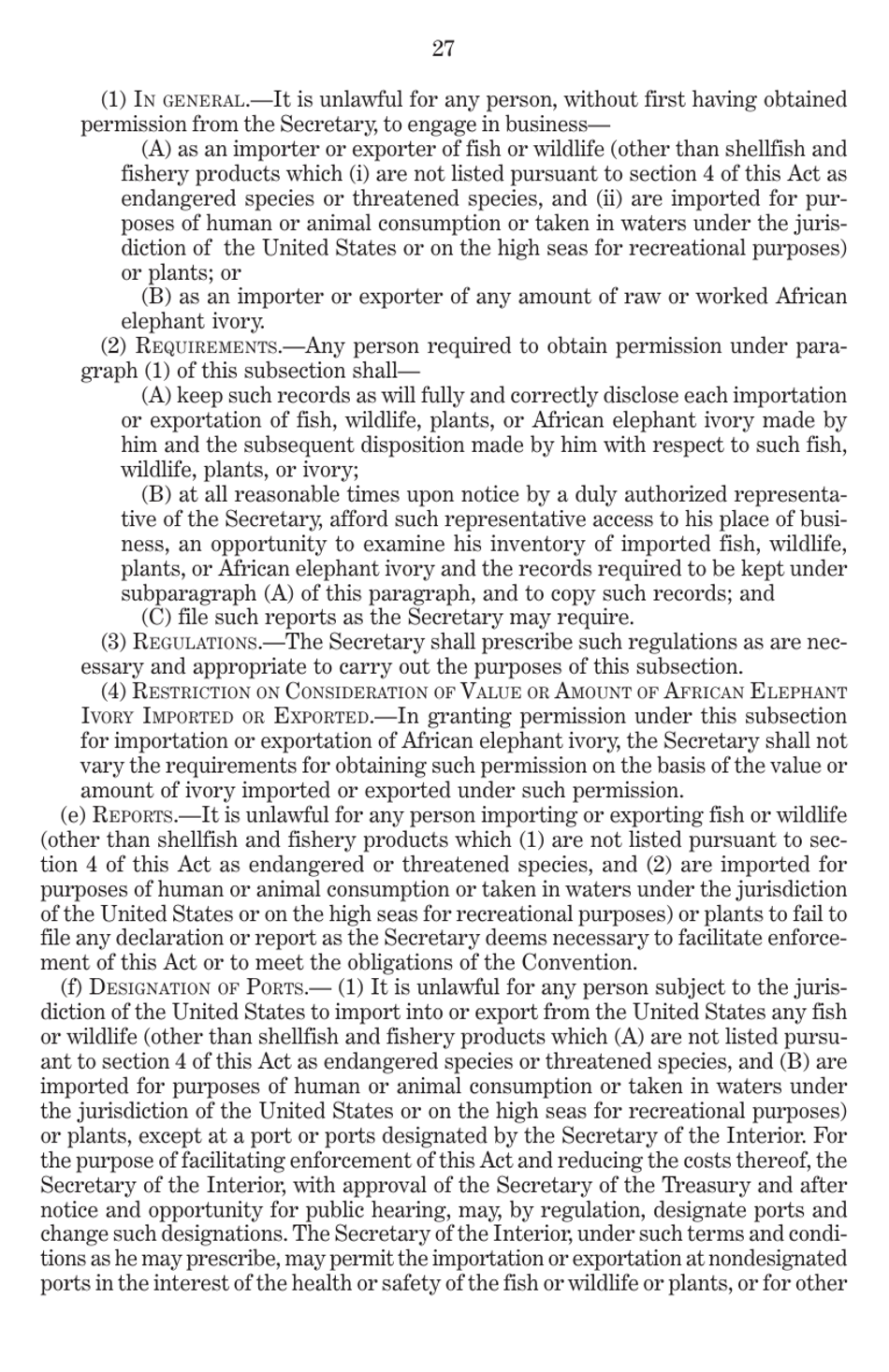 Endangered Species Act of 1973 as Amended Through the 108th Congress, Page 29