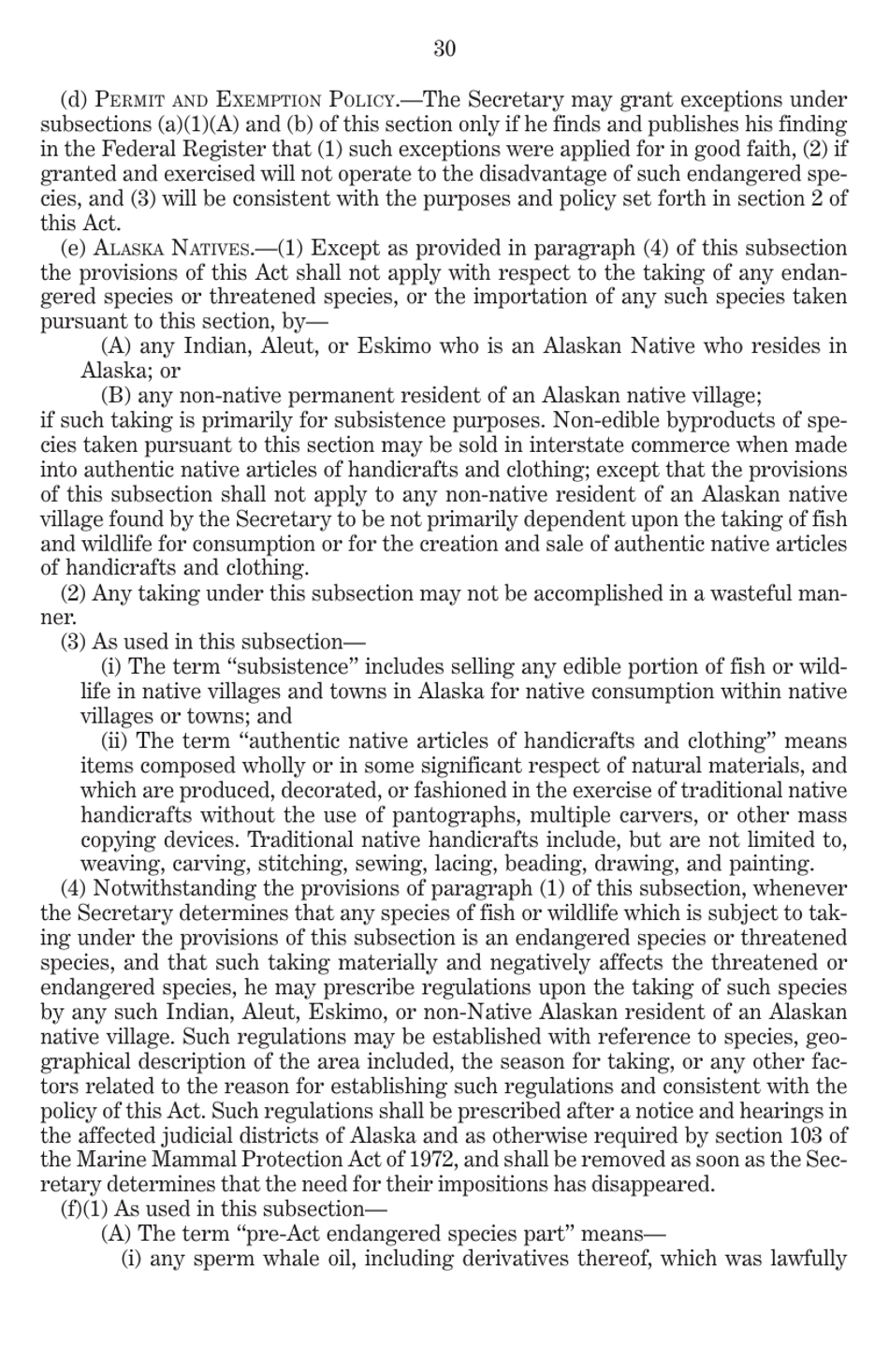 Endangered Species Act of 1973 as Amended Through the 108th Congress, Page 32