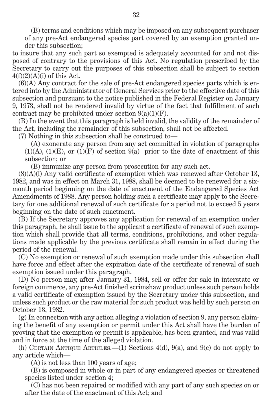 Endangered Species Act of 1973 as Amended Through the 108th Congress, Page 34