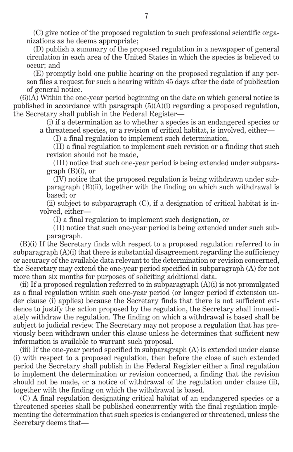 Endangered Species Act of 1973 as Amended Through the 108th Congress, Page 9