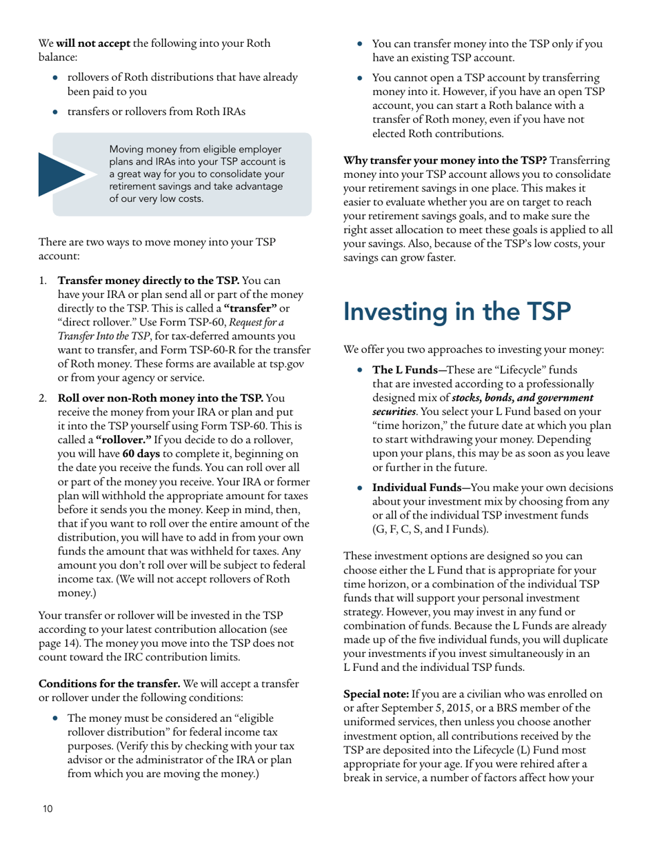 Form TSPBK08 Summary of the Thrift Savings Plan, Page 12
