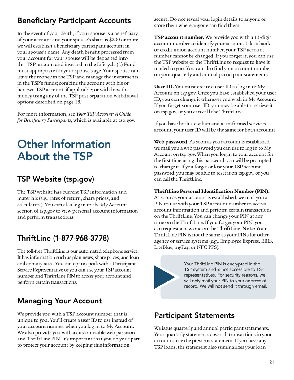 Form TSPBK08 Summary of the Thrift Savings Plan, Page 23