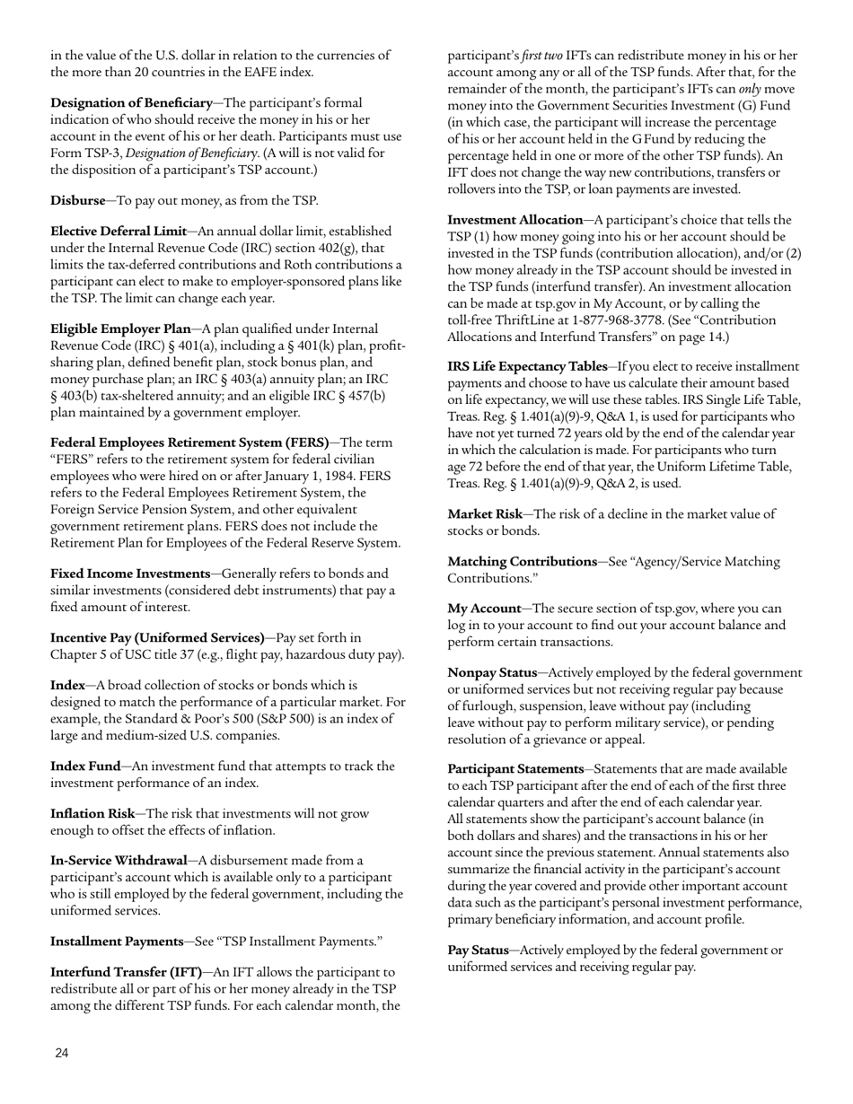 Form TSPBK08 Summary of the Thrift Savings Plan, Page 26