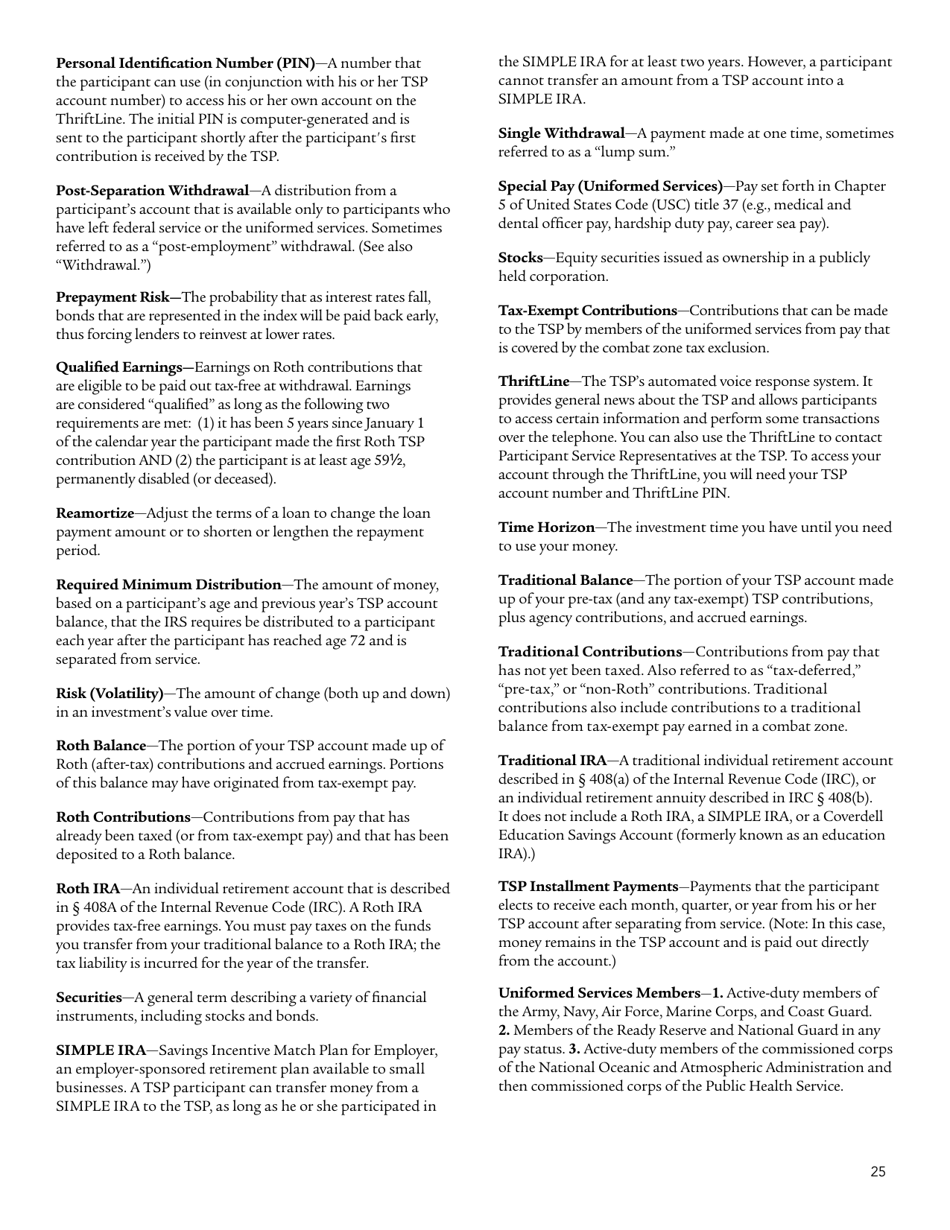 Form TSPBK08 Summary of the Thrift Savings Plan, Page 27