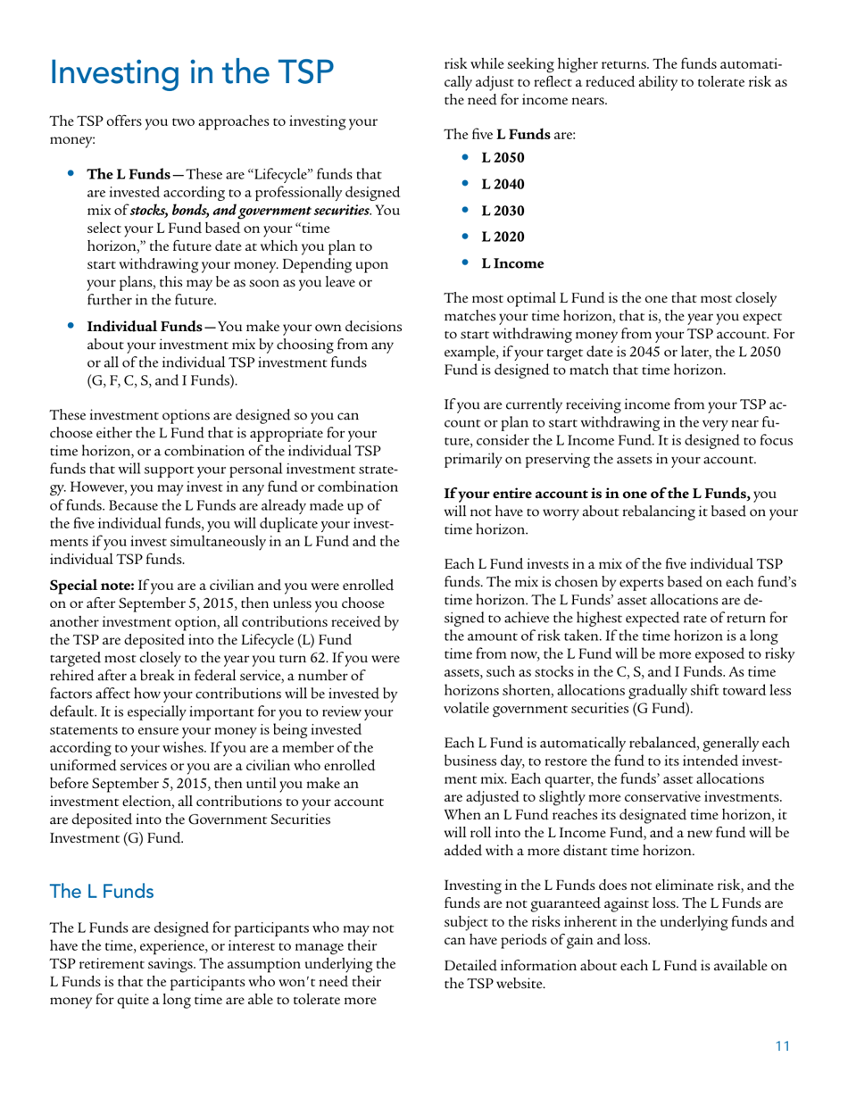 Form TSPBK08 Summary of the Thrift Savings Plan, Page 13