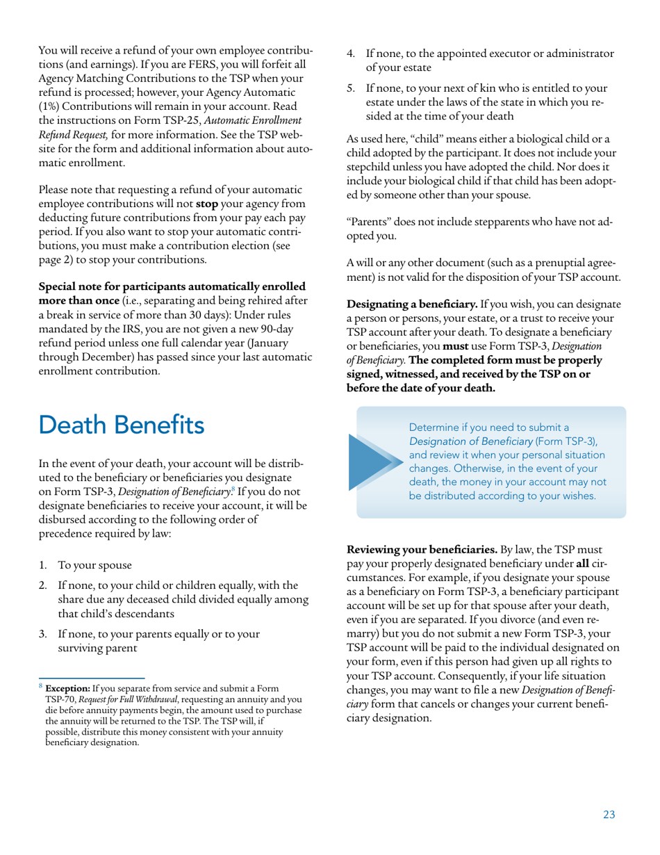 Form TSPBK08 Summary of the Thrift Savings Plan, Page 25