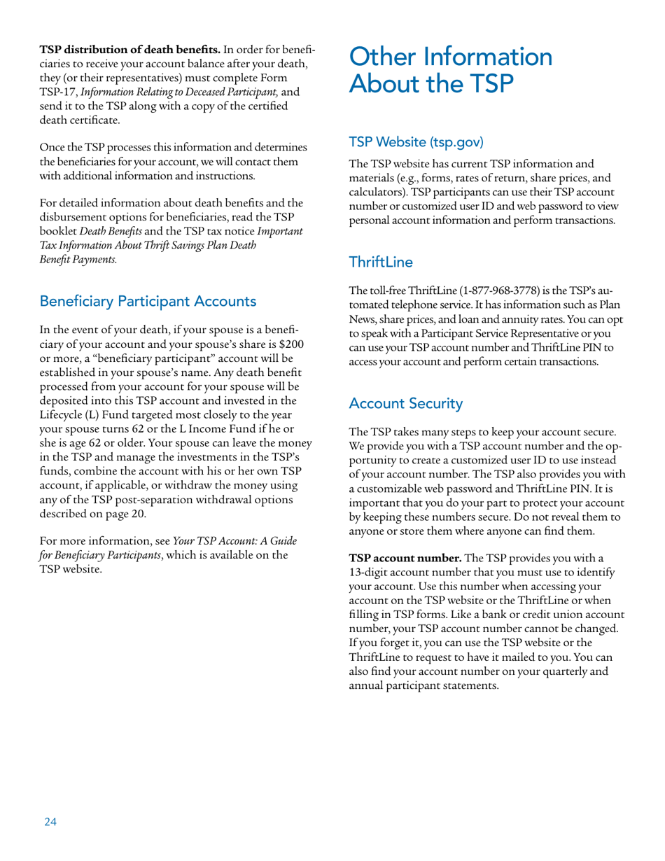 Form TSPBK08 Summary of the Thrift Savings Plan, Page 26