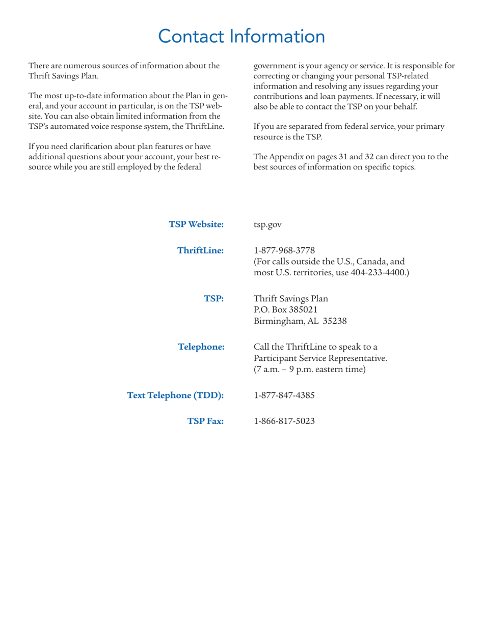 Form TSPBK08 Summary of the Thrift Savings Plan, Page 35