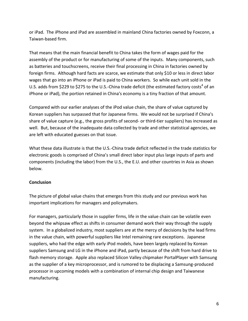 Capturing Value in Global Networks: Apples Ipad and Iphone - Kenneth L. Kraemer, Greg Linden and Jason Dedrick, Page 6