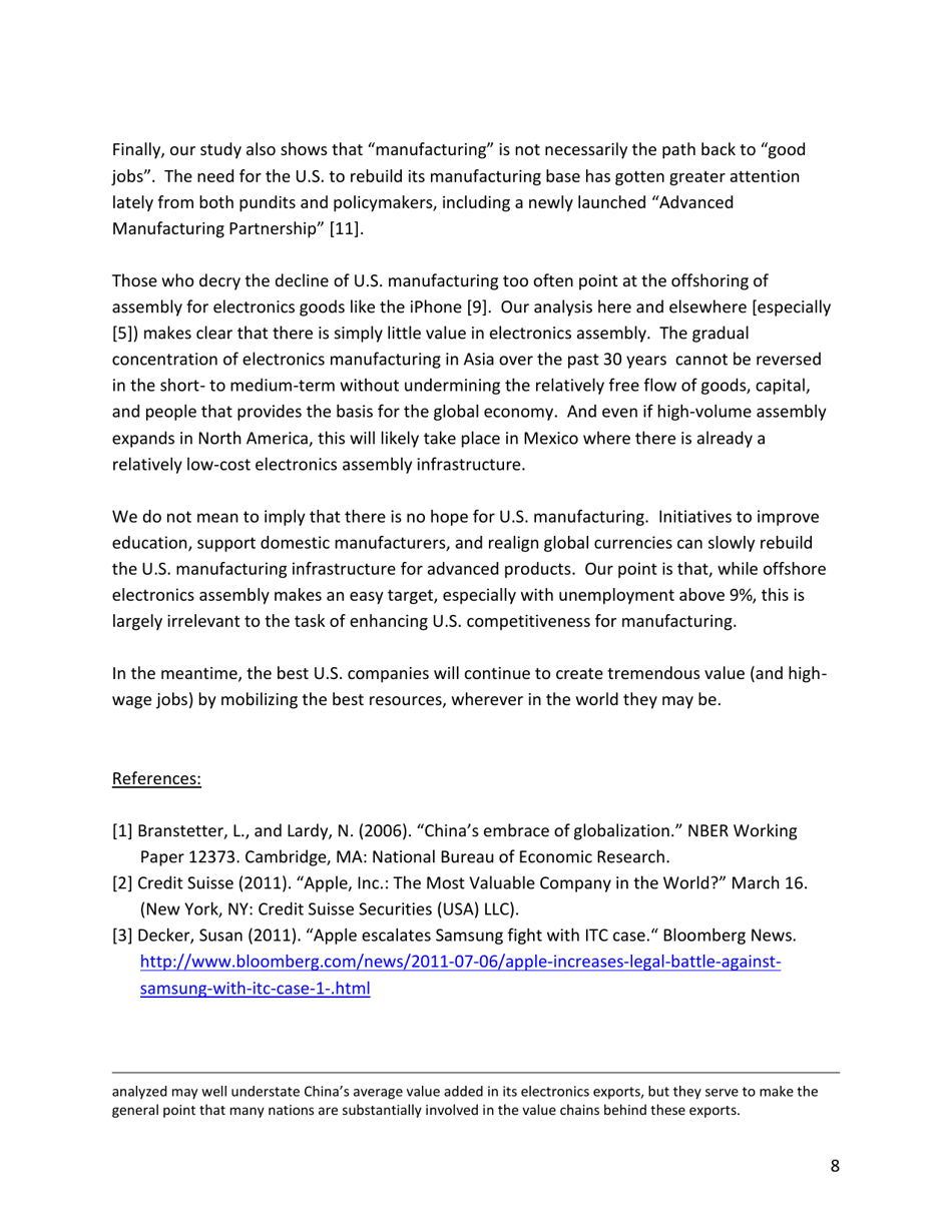 Capturing Value in Global Networks: Apples Ipad and Iphone - Kenneth L. Kraemer, Greg Linden and Jason Dedrick, Page 8