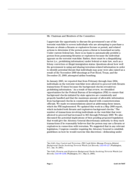 Form GAO-10-703T Terrorist Watchlist Screening: Fbi Has Enhanced Its Use of Information From Firearm and Explosives Background Checks to Support Counterterrorism Efforts, Page 3