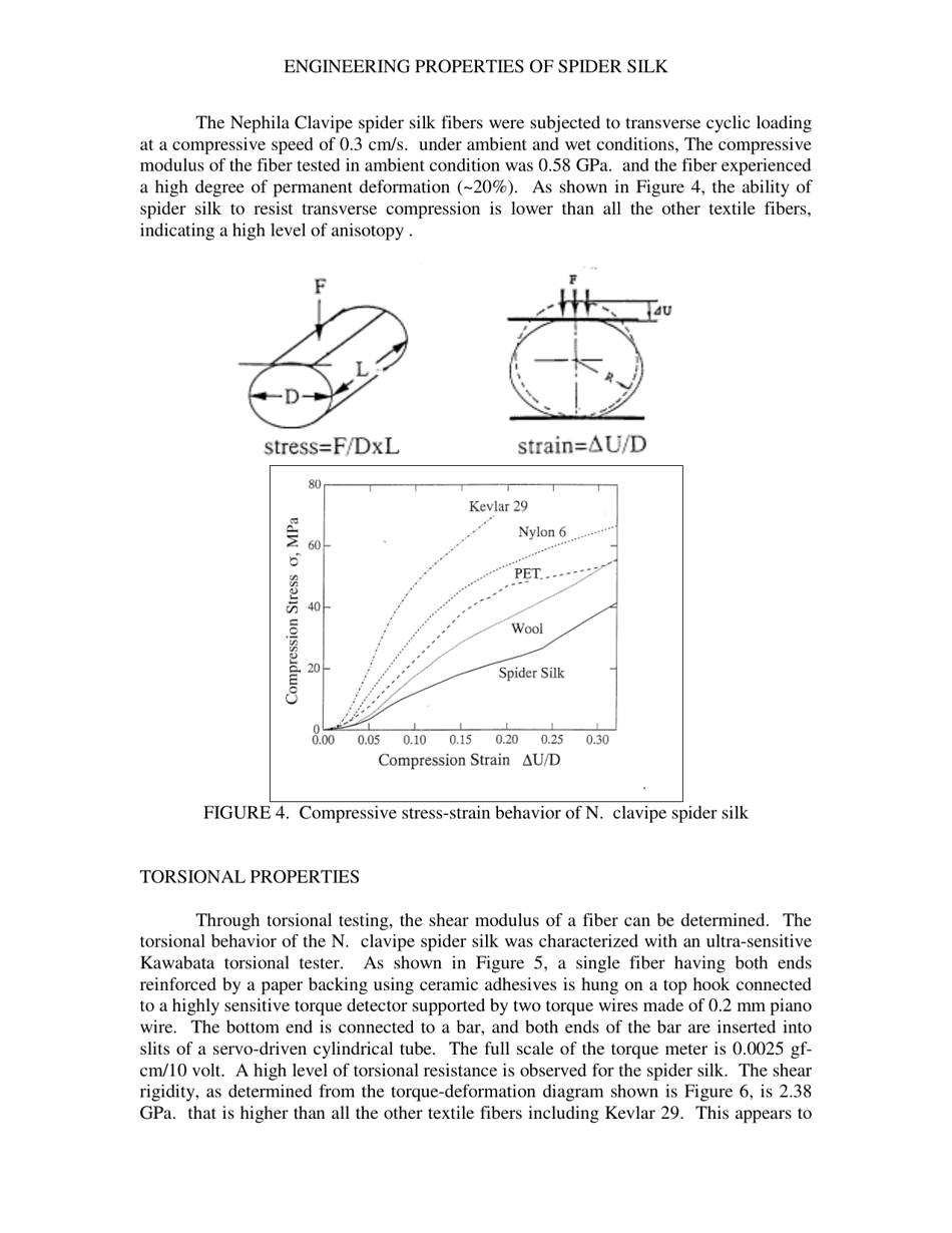 Engineering Properties of Spider Silk - Frank K. Ko, Sueo Kawabata, Mari Inoue, Masako Niwa, Stephen Fossey and John W. Song, Page 5