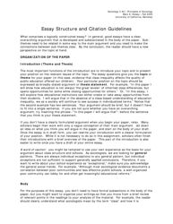 Essay Structure and Citation Guidelines - Mary E. Kelsey, University of California, Berkeley