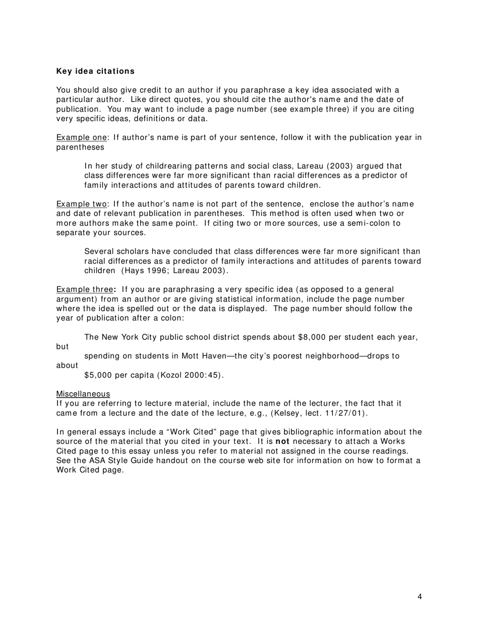 Essay Structure and Citation Guidelines - Mary E. Kelsey, University of California, Berkeley, Page 4